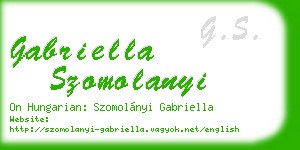 gabriella szomolanyi business card
